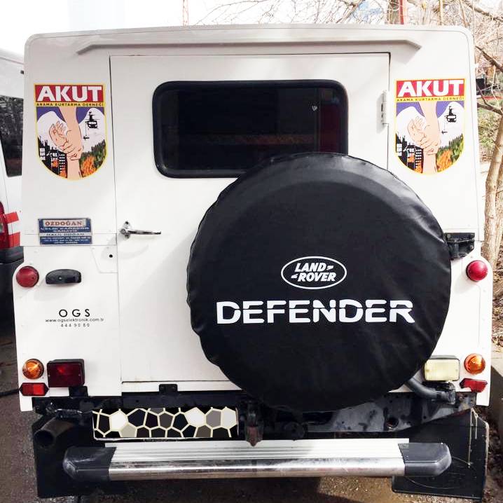 Land Rover Defender Logolu Stepne Kılıfı